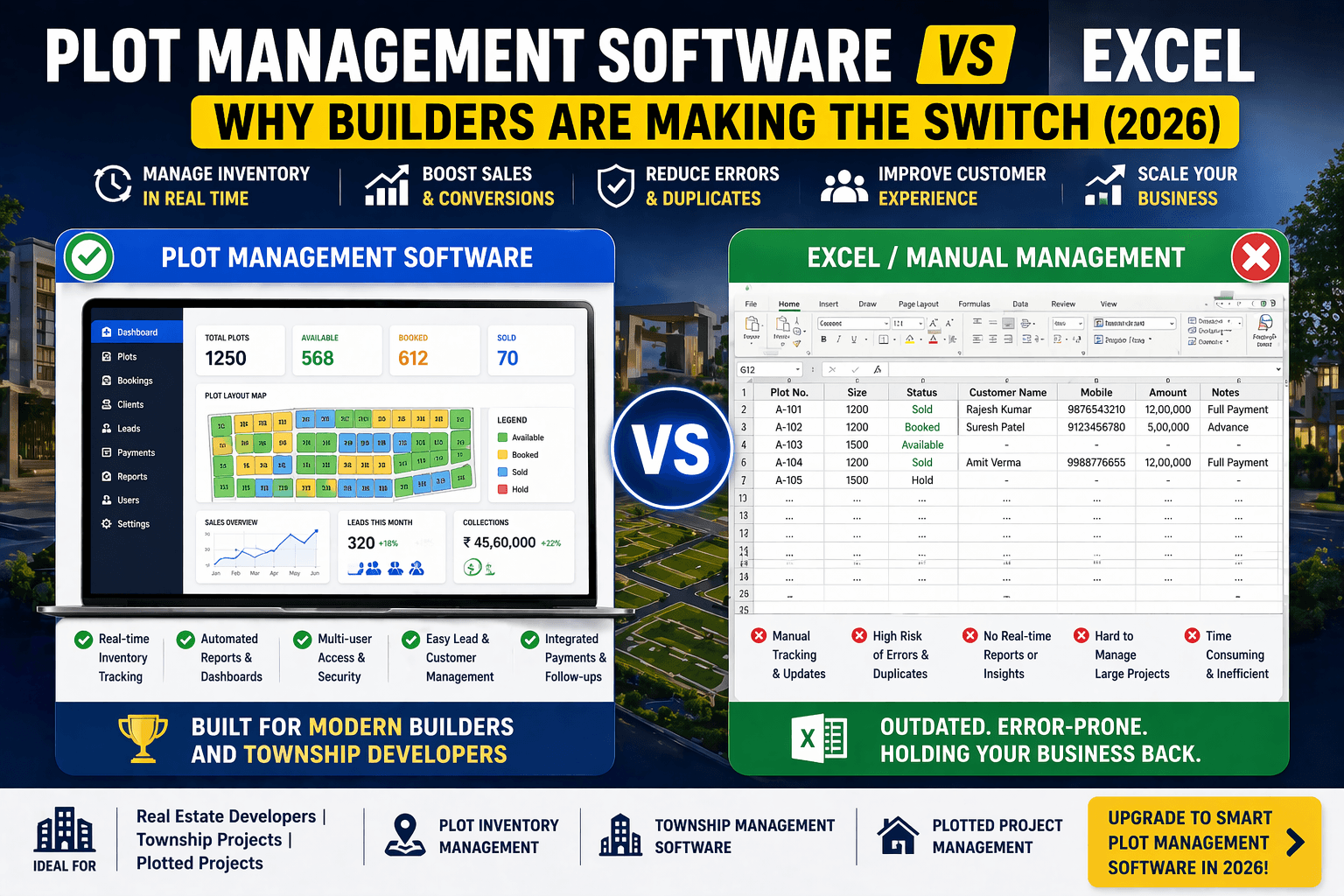 Plot Management Software vs Excel